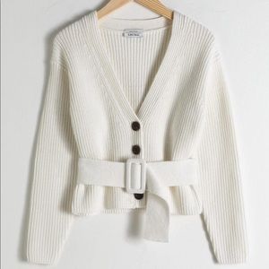 &other stories sweater with belt